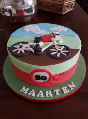 Feesttaarten - Wielrenner Maarten
