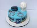 Feesttaarten - Pensioen Politie handboeien koksmuts