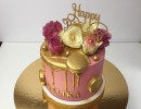 Drip Cake - Gouden drip verse bloemen Melika