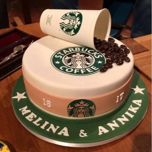 Kindertaarten - Starbucks taart Kindertaarten - Starbucks taart