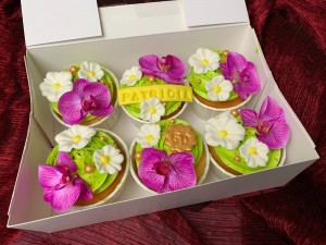 Cupcakes - Cupcakes met orchideeën