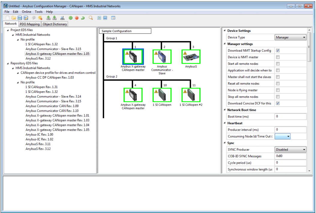 Anybus Configuration Manager - CANopen Master